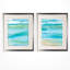 « côtier abstract », ensemble de 2 reproductions de peintures à l’acrylique encadrées-28785865