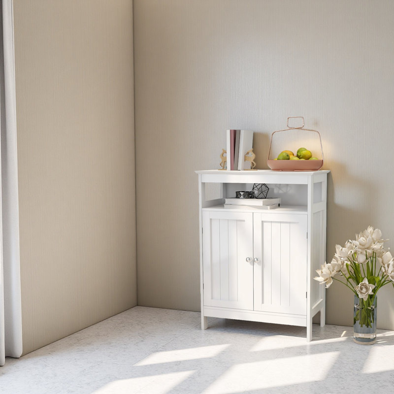 Armoire de rangement pour salle de bain avec portes à double volet