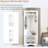 Minimalist Corner Hall Tree with Shoe Bench, Versatile Entryway Coat Rack with 4 Hooks, Corner Cabinet with Adjustable Shelf for Hallway, Living Room, 29.5''W*71.6''H-1730571864