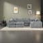 Modern Grey Boucle Sectionals, Comfortable L-shaped Sofa For Home