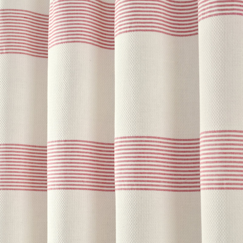 Rideau de douche Tucker, Blanc / rouge