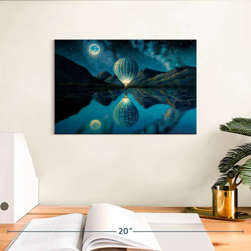 Montgolfière illuminée Mehar, H 8 po x l 12 po