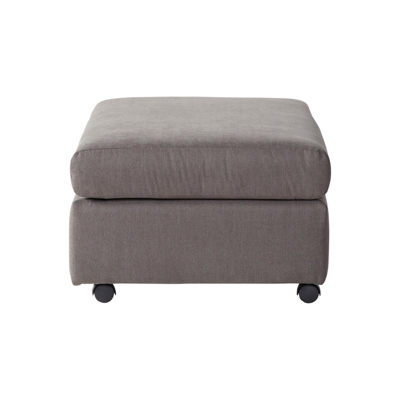 Yorba Upholstered Chair And A Half with Ottoman, Carbon Gray Polyester Blend, Yes