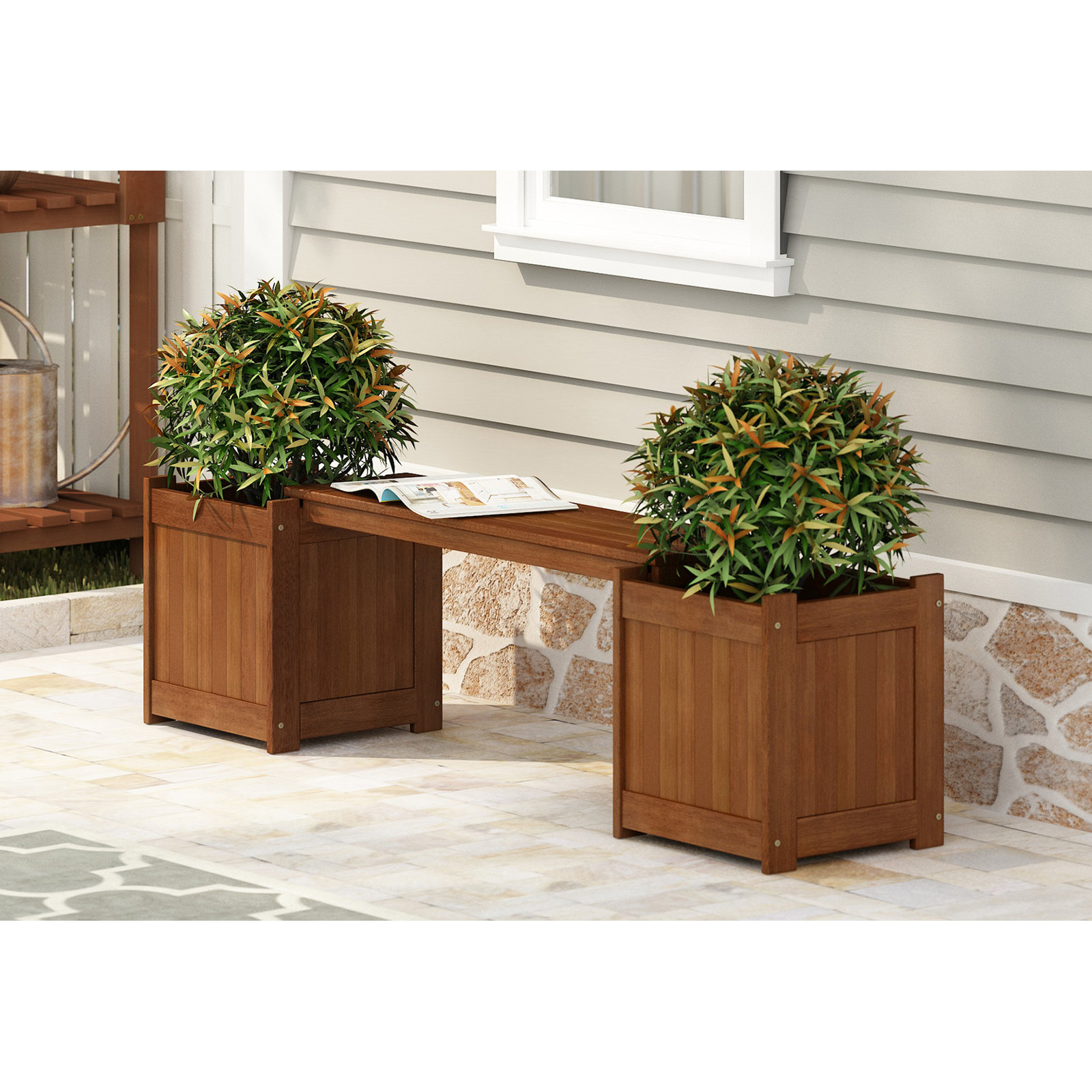 Arlen Raised Garden Bed, Brown
