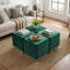 Repose-pieds cubique carré en velours 15,5" Perino-17036647-17036640