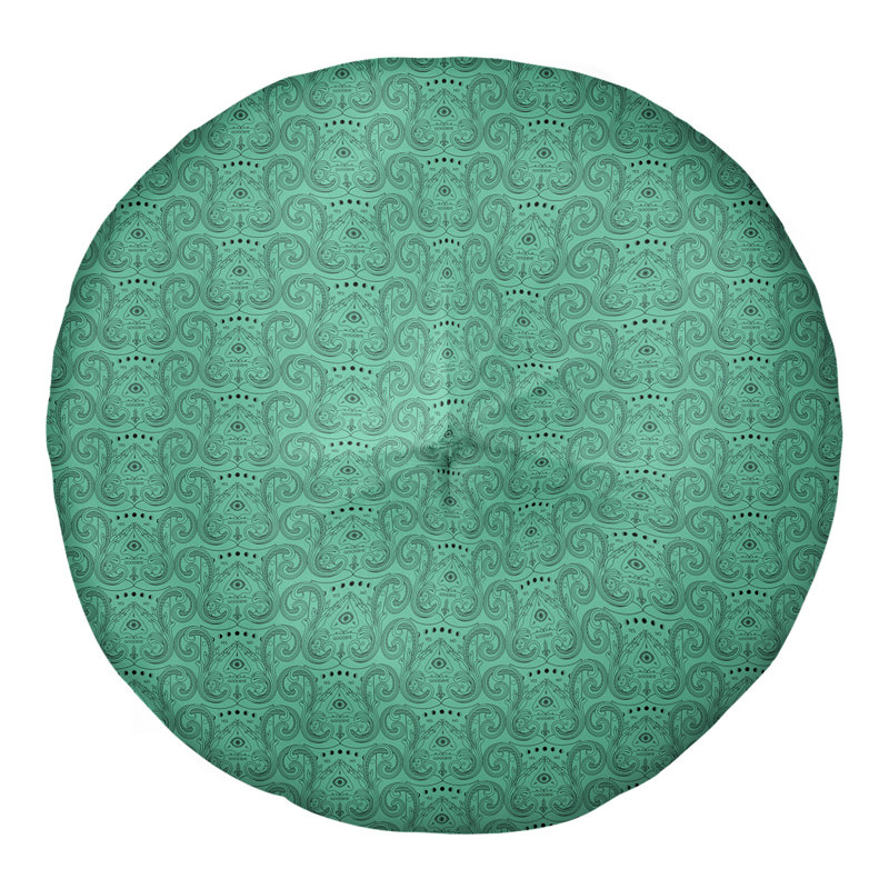 Coussin de sol Katelyn Elizabeth, 26 po x 26 po, Vert jade
