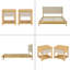 Ensemble de base de lit moderne avec 2 tables de chevet, lit plateforme en bois avec tête de lit et tables de chevet assorties pour la chambre à coucher-1811836468-1811836466