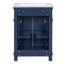 Armoire de salle de bain 24 po avec portes à fermeture douce et tablette réglable, meuble-lavabo avec lavabo en céramique-129669852