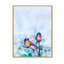 Pinceau orange et turquoise, oiseau III - Peinture-384253674-384253678
