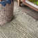 Tapis gris en jute tissé à la main Pata