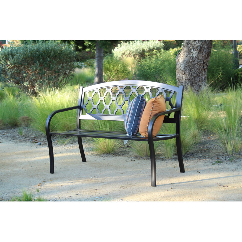 Banc de jardin en acier inoxydable Dezaraye, Bronze