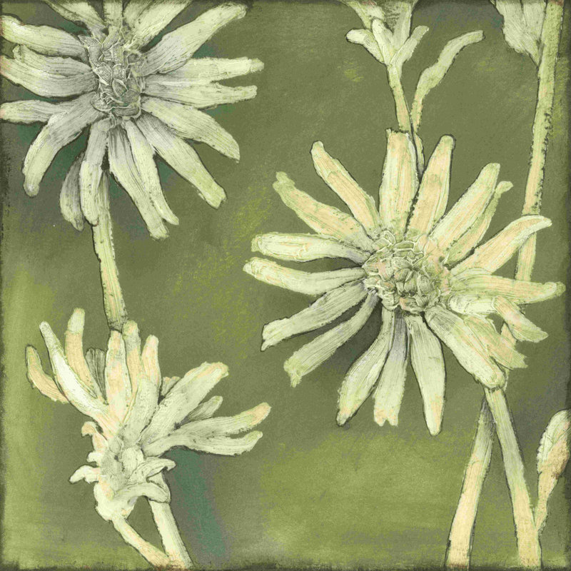 Verdigris Blossoms III, H 12 po x l 12 po