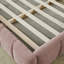 Structure de lit tapissier avec tissu épais, lit plateforme en chenille avec tête de lit et structure solide. Aucun sommier tapissier requis-1815477330-1815477332