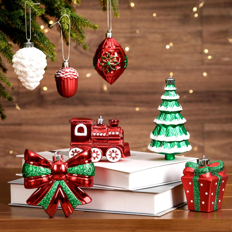40.1 cm Plastic Shatterproof Finial Ornament, White