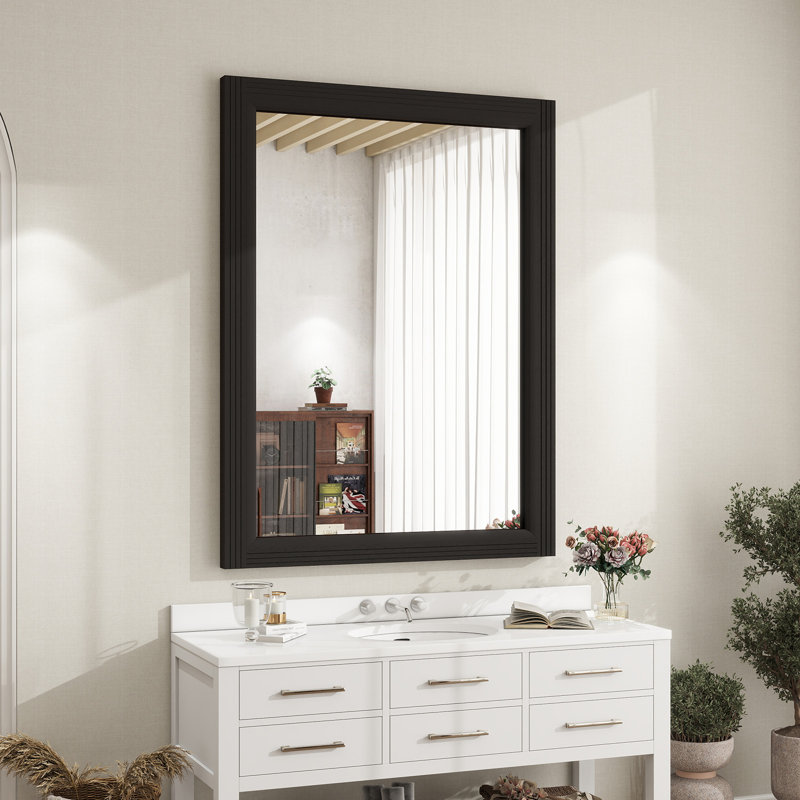 Miroir mural imperméable, 40 po x 30 po , Noir, noir, noir, noir