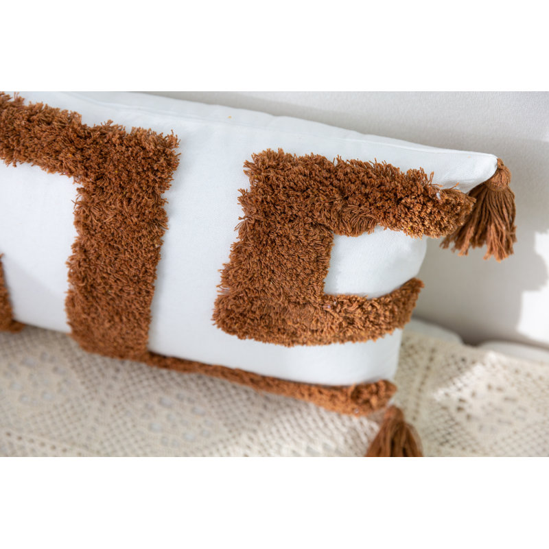 Housse de coussin Novel, Brun, Rectangulaire