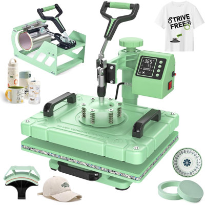 Presse à chaleur 12 po x 15 po avec presse à chaleur 5 en 1 avec sublimation par transfert de chaleur