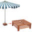 Base de parasol autoportante en bois