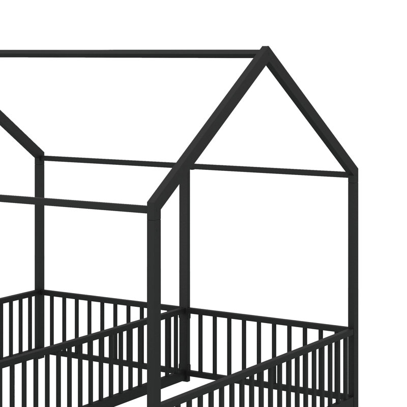 Lits plateforme simple, Noir
