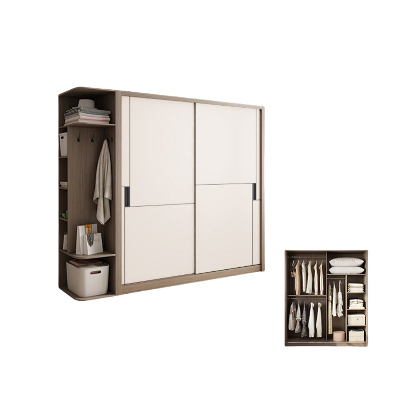Armoire moderne à porte coulissante simple, H 83 po x l 79 po x P 24 po