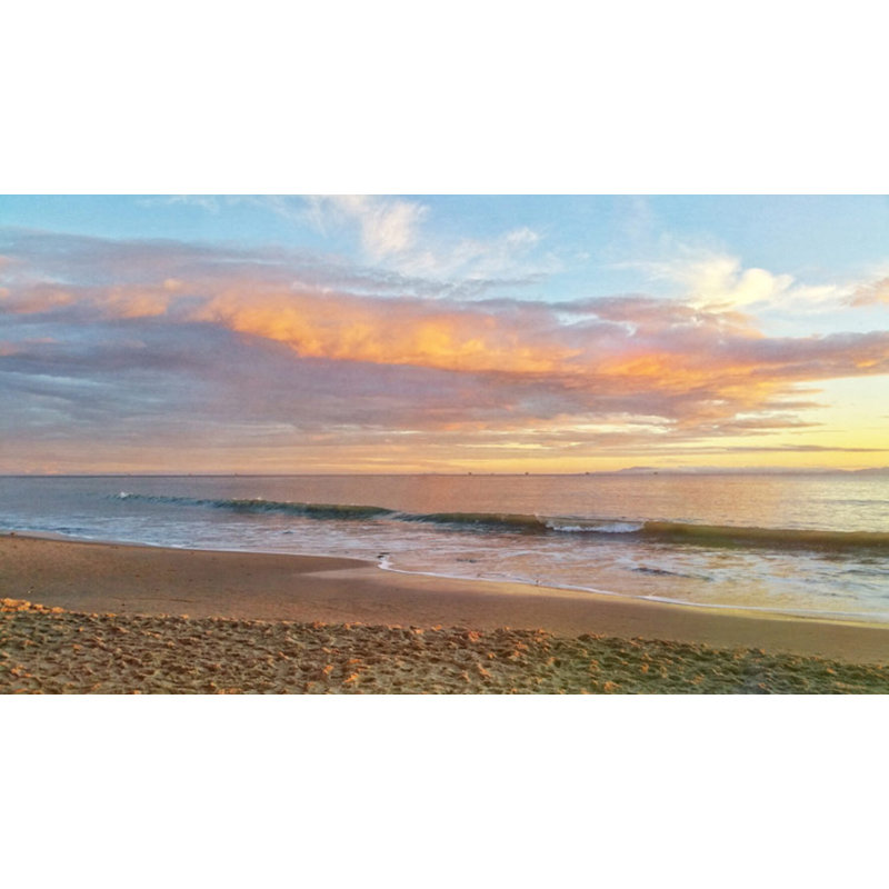 Butterfly Beach Seascape Print by Werder, Lillis, 28'' H x 46'' W, Maple Single Picture Framed