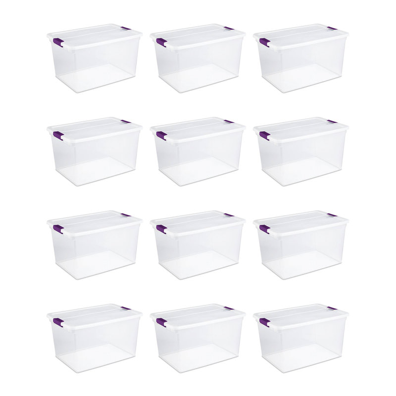 Sterilite Clear View Storage Container Tote w/ Latching Lid