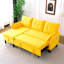 Canapé modulaire à méridienne réversible en L - Tissu en coton et lin, avec rangement-1536098069
