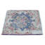 Tapis carré semi-antique à motif floral délavé 1 pi 5 po x 1 pi 6 po
