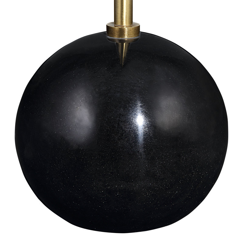 Chaniece End Table, Brushed Brass/Black
