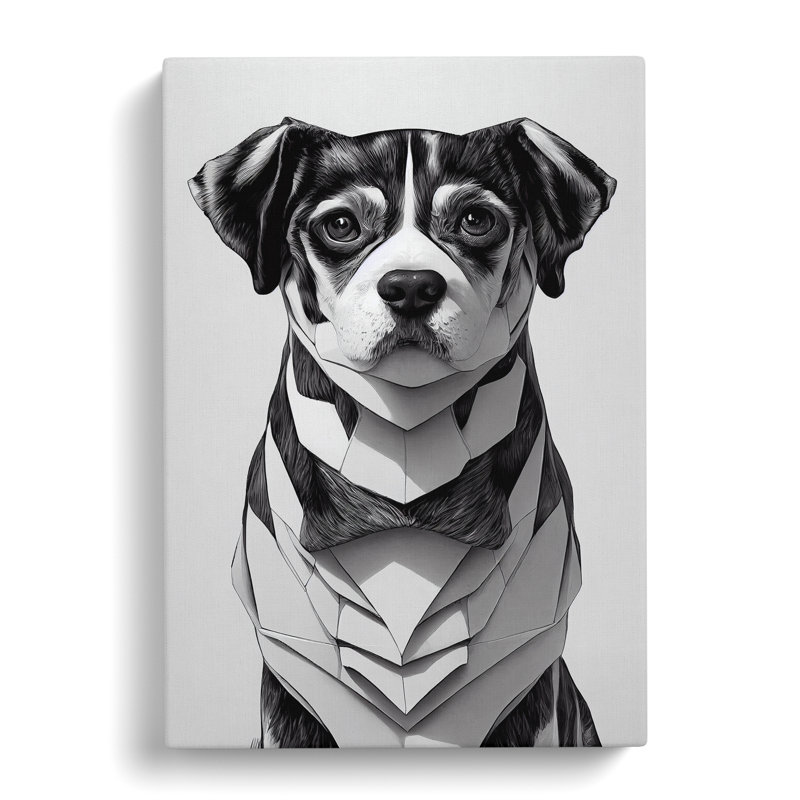 Charming Dog - Print, Wrapped Canvas, 50cm H x 35cm W x 3cm D, No Matte