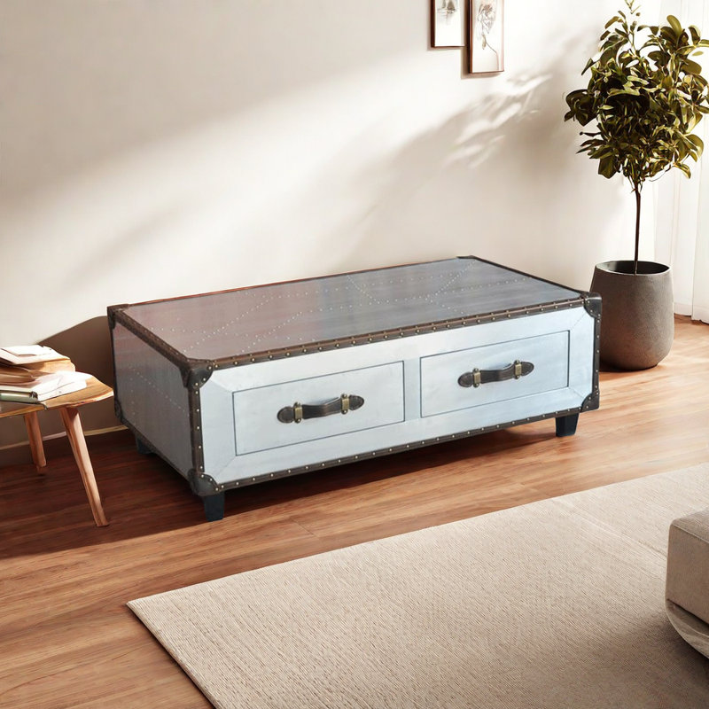Table basse d'extérieur en aluminium