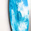 Art liquide en bleu clair et turquoise - peinture sans cadre sur métal