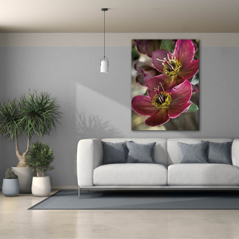 «Lenton Rose V» Epic Graffiti par Debra Van Swearingen, art mural sur toile, 40 po x 54 po