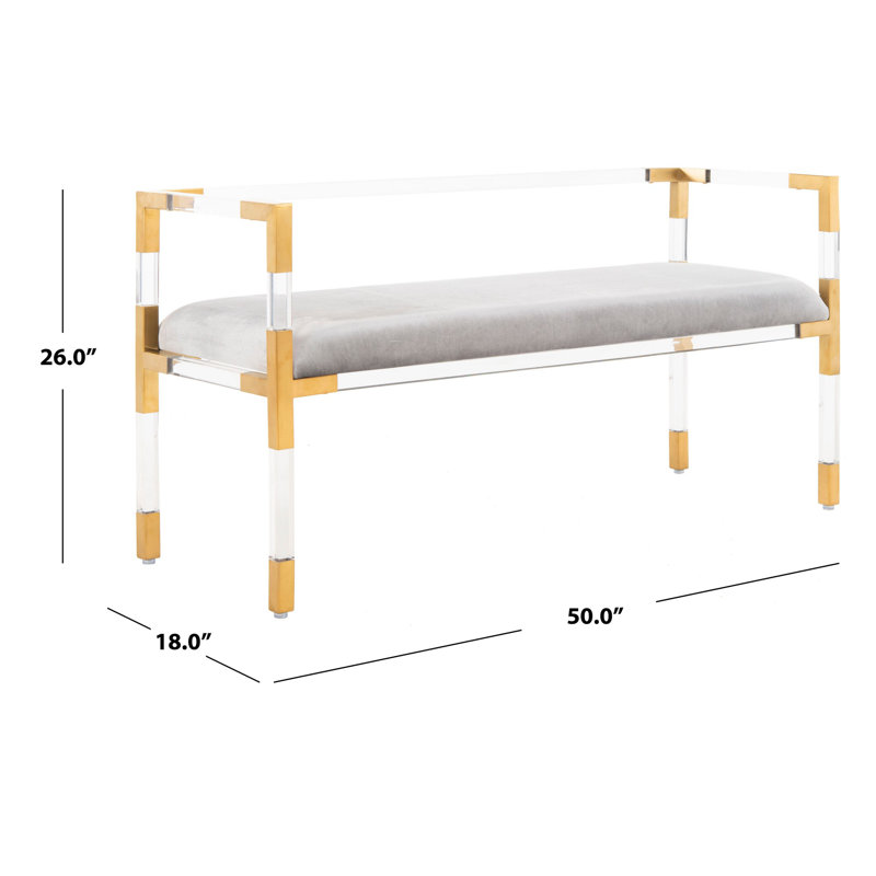 Upholstered Bench, Grey