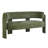 Upholstered Barrel Backrest Loveseat Sofa-734679138