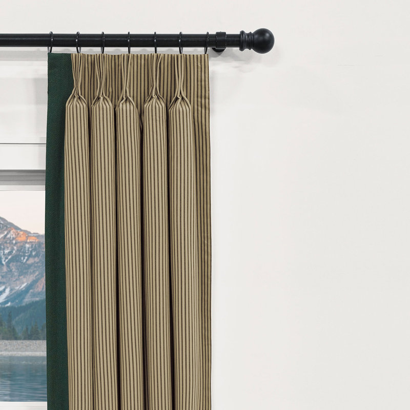 Lorenzo Striped Curtain Panel Left, Left, 40" W x 84" L
