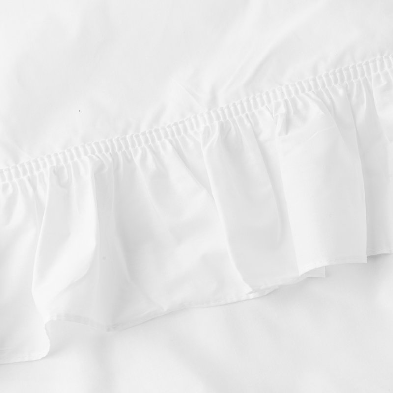 Aashriya Cotton Blend Sheer Curtain Pair, White, 40" W x 63" L