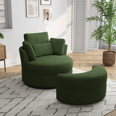 Niama 85.6Cm Wide Swivel Lounge Chair