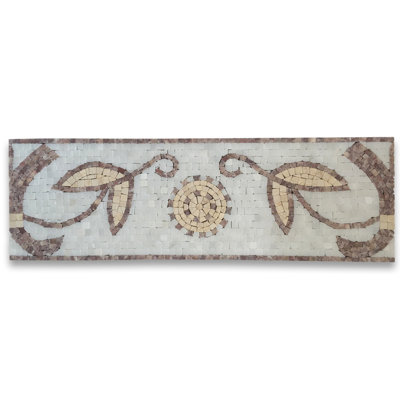Carrelage mural en mosaïque de marbre 7 po x 22 po
