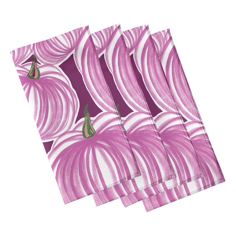 Maxson Polyester Geometric Square Napkin, Purple