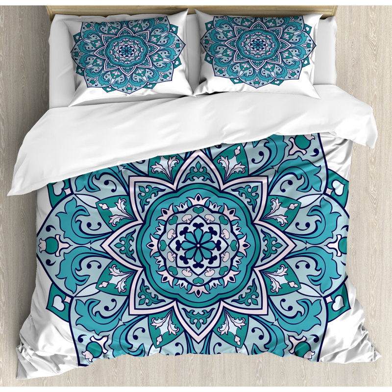 Mickle 260 TC Duvet Cover Set, Double - 2 Standard Pillowcases