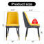 Une chaise de salle à manger moderne avec dossier en cuir PU et pieds en métal, idéale pour les cuisines, les chambres et les bureaux-890198747-890837813-892368513