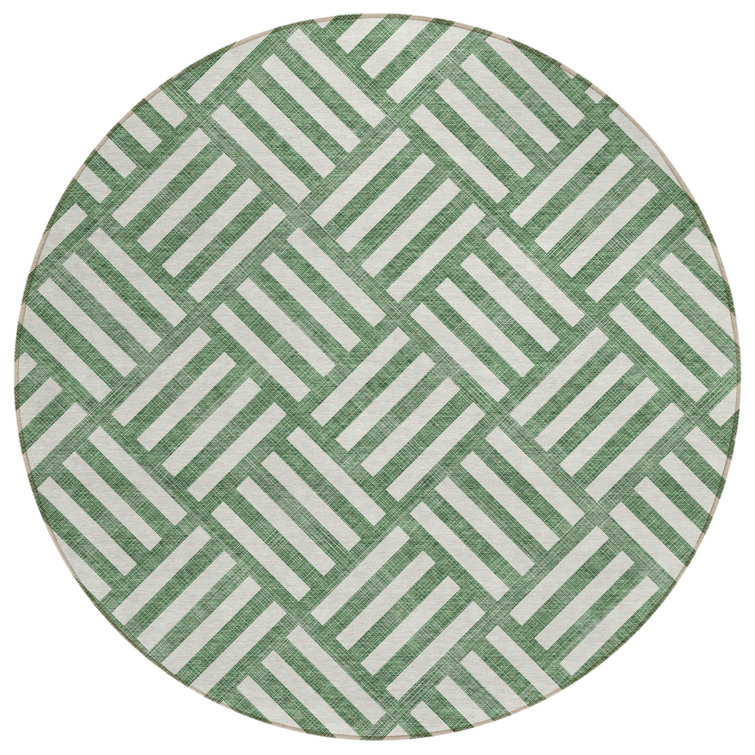 Loreen Flatweave Washable Geometric Indoor / Outdoor Rug