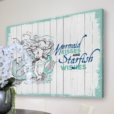 Mermaid Kisses 2' Painting Print on Wrapped Canvas -  Marmont Hill, MH-CSTLCT-68-C-18