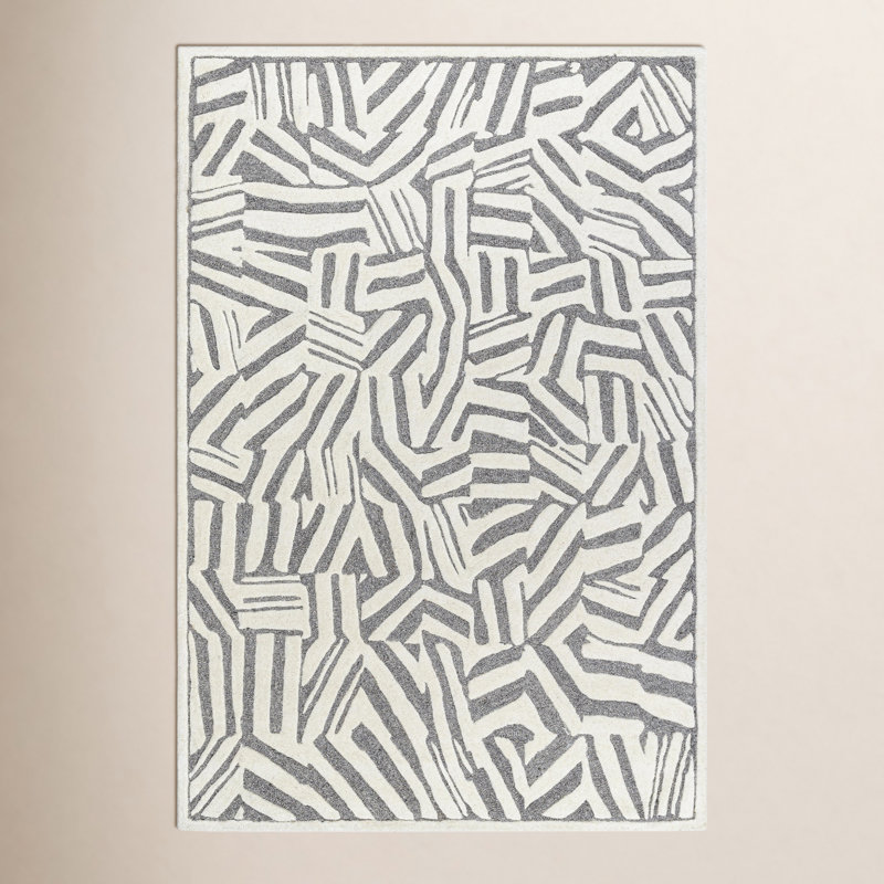 Ameeran Hand Tufted Area Rug, Rectangle 8' x 10'