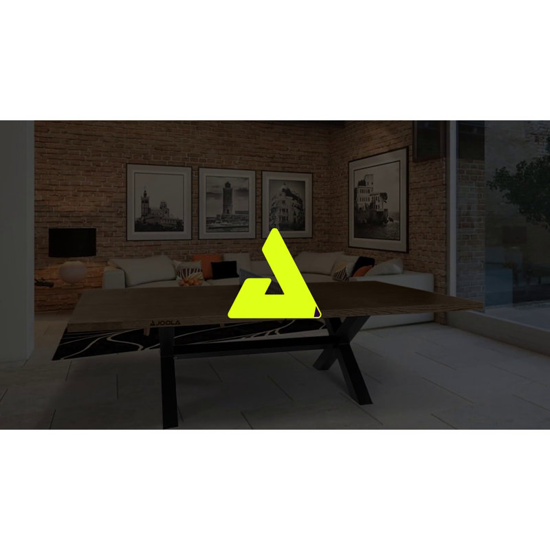 Gray Wood and Steel Outdoor Table Tennis Table with Net
