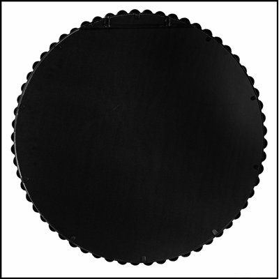 32 Inch Circular Mirror With Metal Beaded Frame, Perfect For Enhancing Light And Space In Living Rooms, Bedrooms, And Entryways