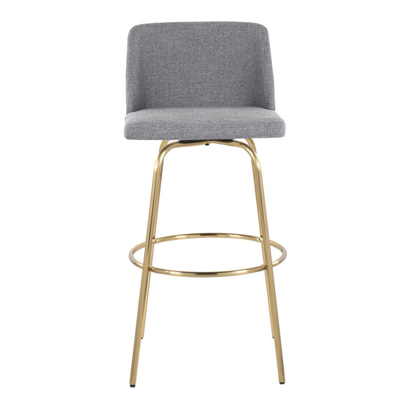 Tabouret de bar pivotant 29,75 po Toriano, Gris