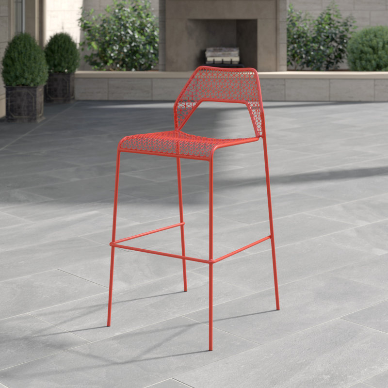 Hot Mesh Outdoor Bar Stool, Black, Bar Stool (30.5" Seat Height)