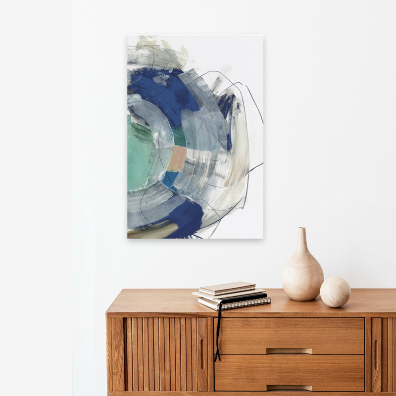 Déluge géométrique et cercles I Art, H 24 po x l 16 po